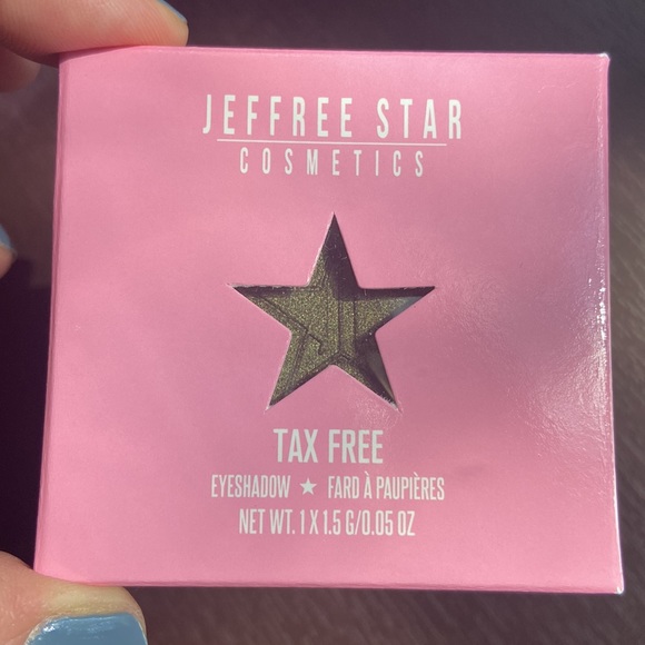 NEW! JEFFREE STAR Pressed Pigment Eye Shadow Single TAX FREE Metallic Green-Gold - Picture 2 of 6
